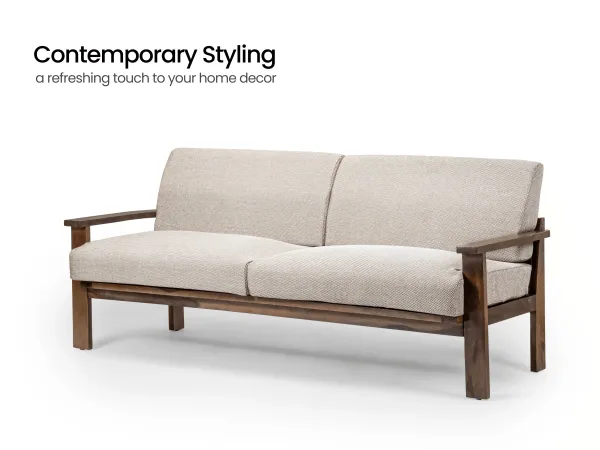 Athena Wooden Sofa   3 Seater